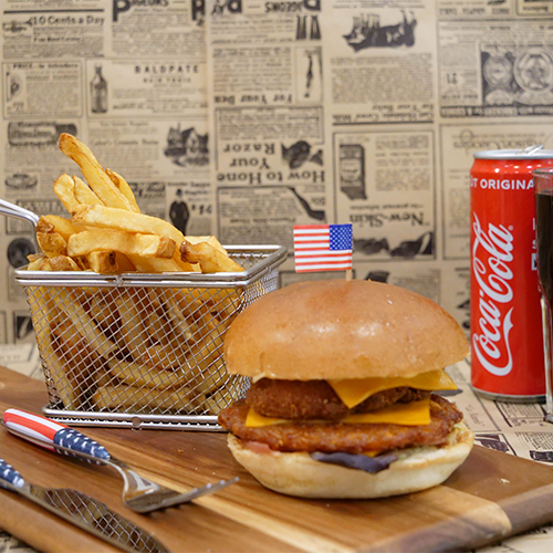 Menu Chicago bulls burger
