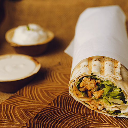 Chicken shawarma pita