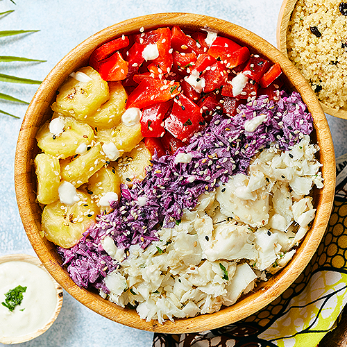 Couscous d'attieké au poisson