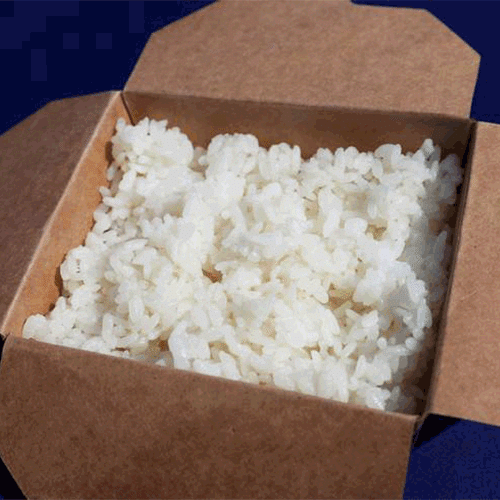 Barquette de riz blanc