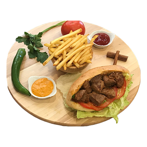 Sandwich brochette agneau
