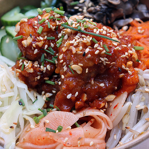 Bibimbap poulet piquant