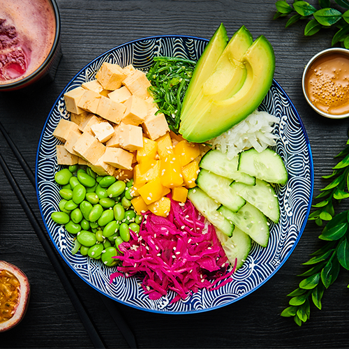 Poke bowl vegan