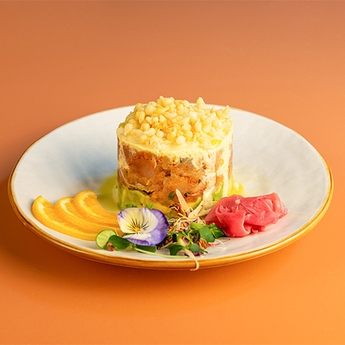 Tartara de thon crocante