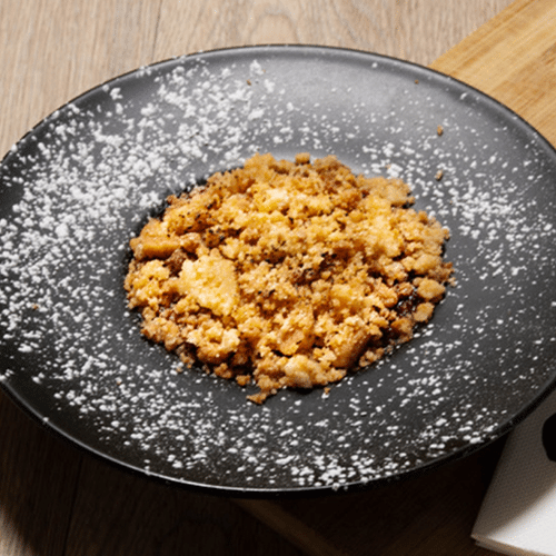 Crumble pommes et fruits rouges