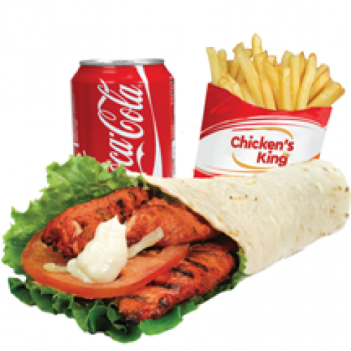 Tikka wrap meal