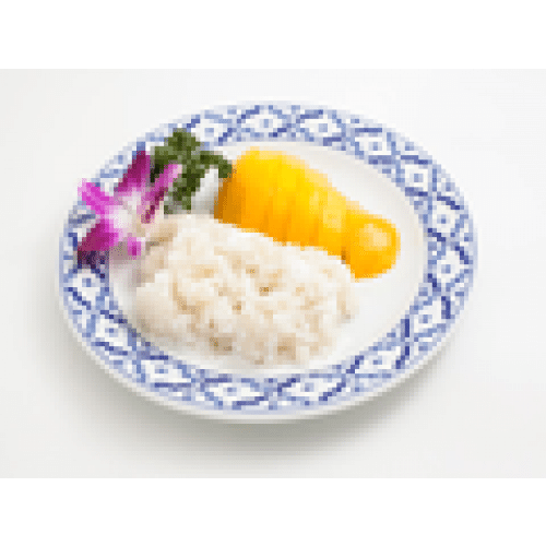 Riz gluant au lait de coco et mangue