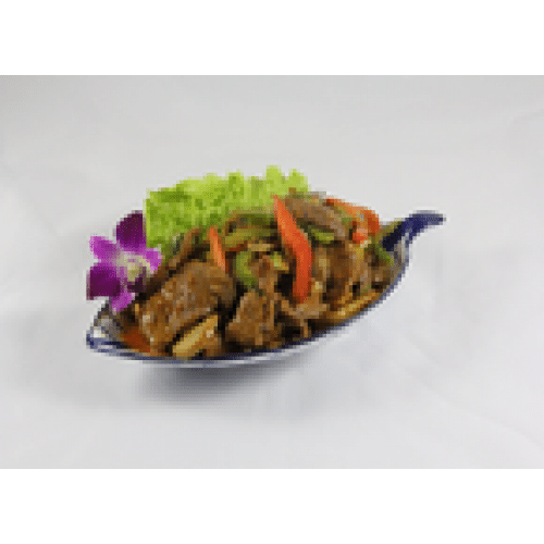 Boeuf sauté aux légumes parfumé au feuilles de bergamote épicé