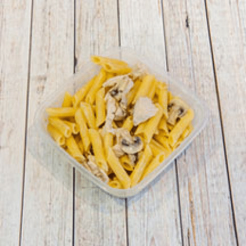 Penne crème champignon poulet parmesan