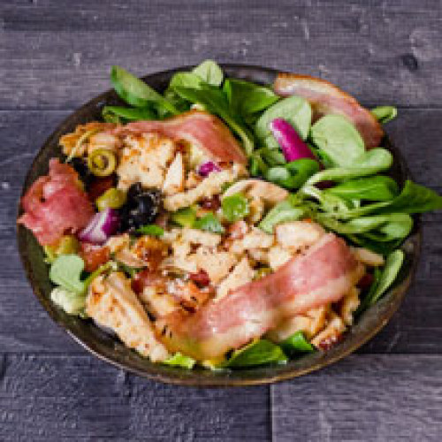 Salade originale gourmande double protéine