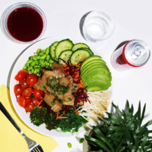 Grand poke + dessert + boisson
