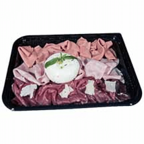 Assortment of charcuterie and mozzarella
