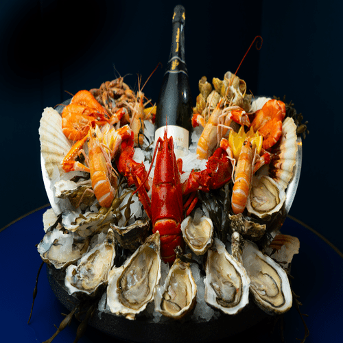 Plateau le grand comptoir avec champagne