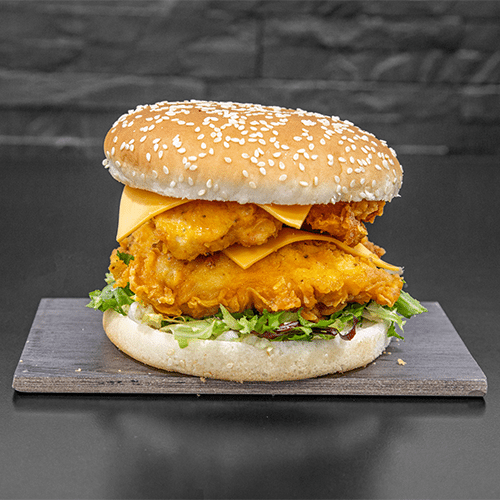 Double chicken burger