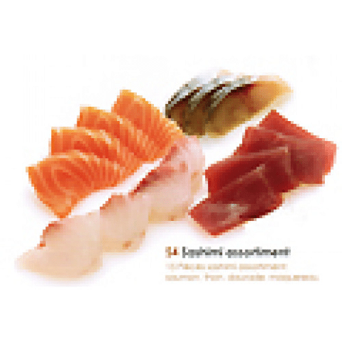 Menu sashimi assortiment