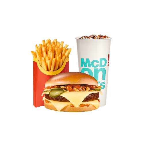 MENU DOUBLE CHEDDAR & BEEF