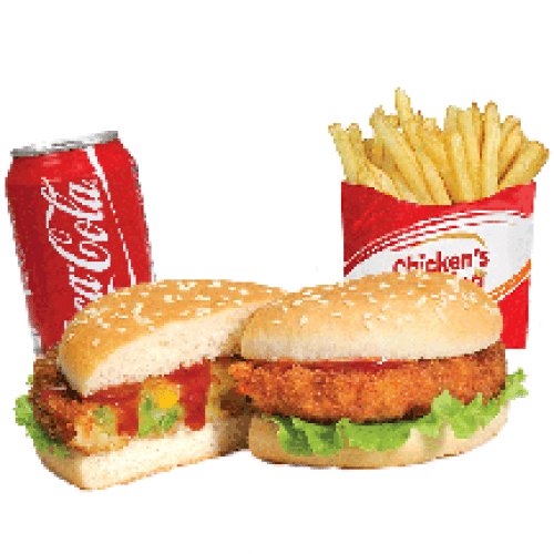 Veggie burger meal