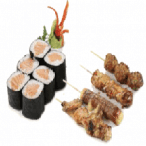 Menu maki et brochettes