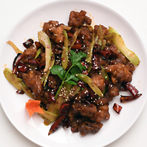 Poulet sauté au piment