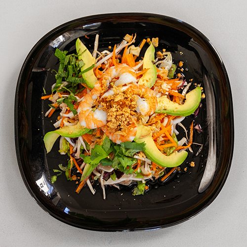Salade thaï crevettes, avocat