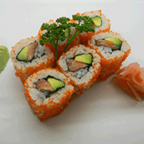Maki tobikko avocat saumon