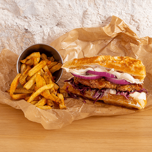 Waffle cream bbz bbz burger