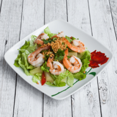 Salade aux crevettes à la citronnelle