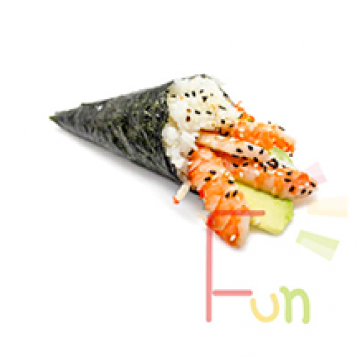 Cornet temaki crevettes avocat x1