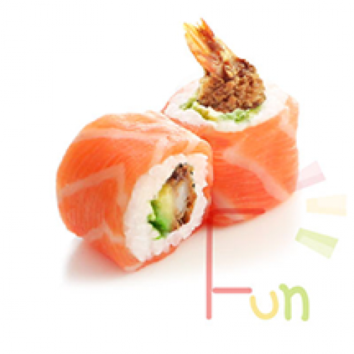 Saumon roll tempura crevettes x6