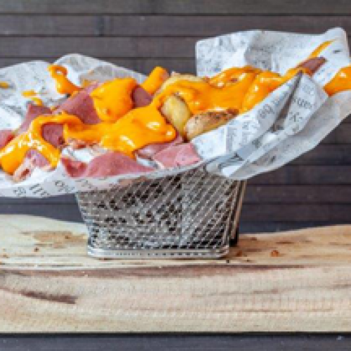 Grande barquette de frites + sauce cheddar et bacon