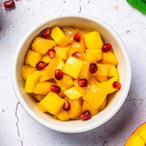 Delicious freshly sliced mango