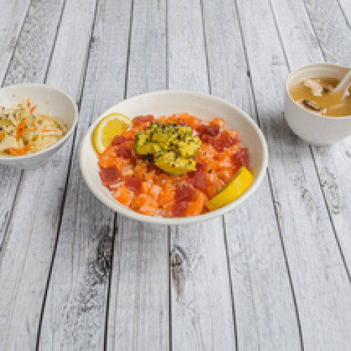 Chirashi tartare saumon thon avocat