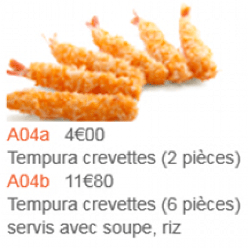 Tempura Crevettes x2