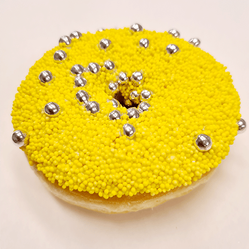 Yellow luxury donut