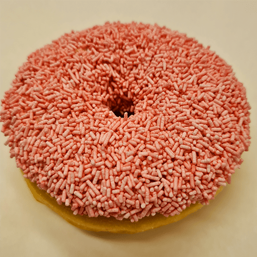 Pink luxury donut