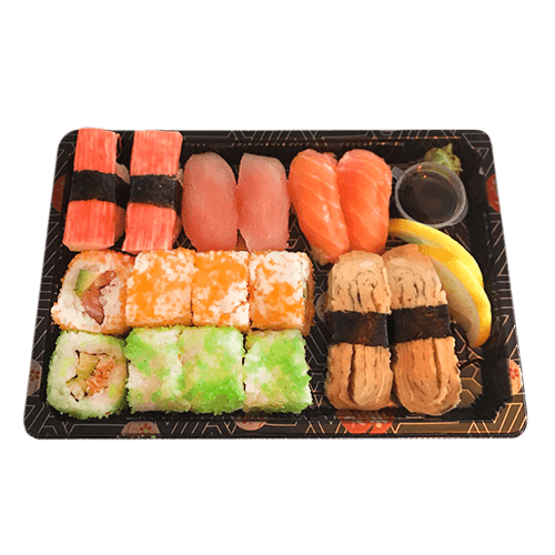 Sushibox rainbow 16 stuks
