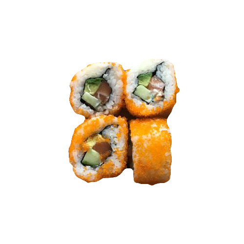 Sake avocado tobiko roll