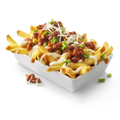 Fries chili sin carne