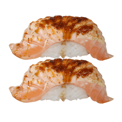 Nigiri flambéed salmon