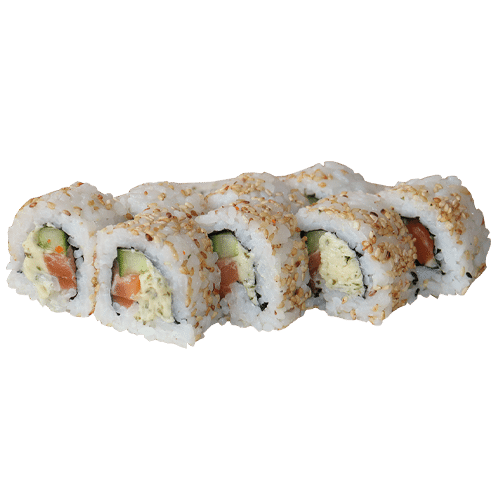 Salmon cream cheese roll