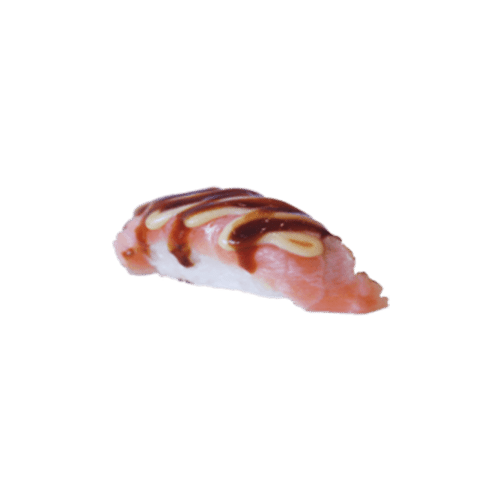 Flamed sake nigiri