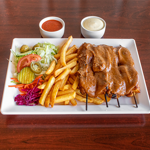 Chicken satay dish