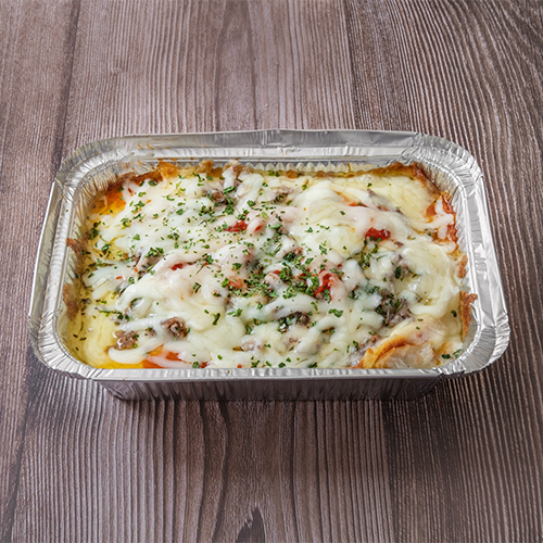 Lasagne bolognese from the oven