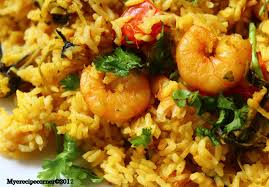 Prawns biryani