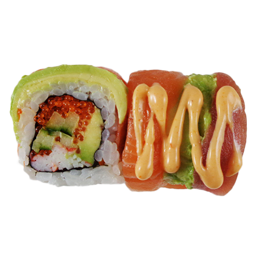 Rainbow uramaki