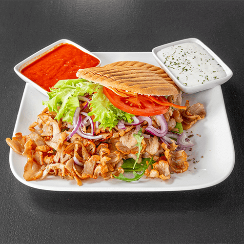 Patat chicken kebab