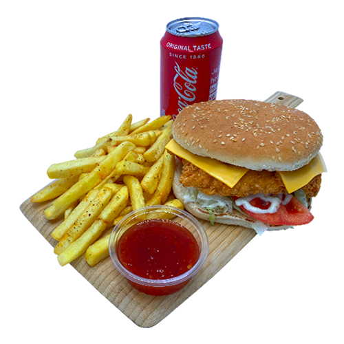 Fried chicken burger menu