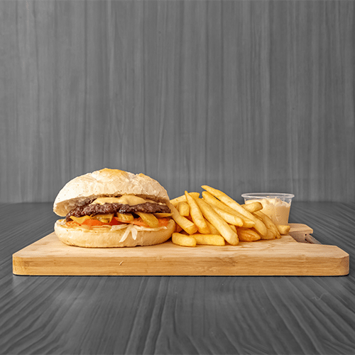 Classic burger 125 gr vlees menu