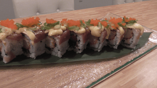 Ultimate dragon vulcano roll