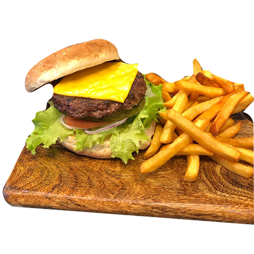 Creamy angus cheesburger menu